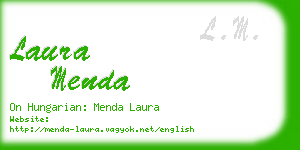 laura menda business card